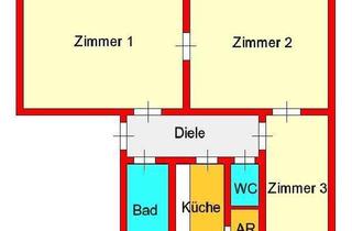 Wohnung mieten in Geidorfplatz, 8010 Graz, großzügige 3-Zimmer-Altbauwohnung mit 2 Balkonen in Geidorf - Nähe Geidorfplatz/UNI