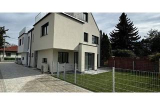 Haus mieten in Donau, 1220 Wien, Erstbezug mit Garten und 2 Terrassen: Moderne Doppelhaushälfte in Top-Lage von Wien mit MIETKAUF OPTION