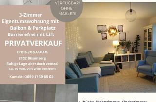 Wohnung kaufen in Kasierallee, 2102 Bisamberg, Elegante 3-Zimmer-Wohnung – Privatv: Ihr neues Zuhause wartet!