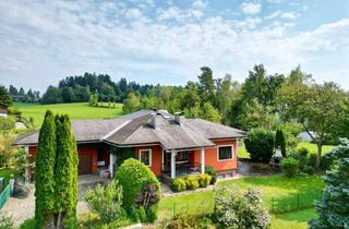 Haus kaufen in Großbuch, 9061 Klagenfurt, Stilvoller Bungalow in erhöhter Sonnenlage - großer Garten und Blick auf den Pyramidenkogel