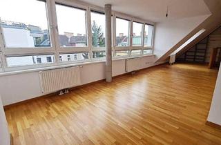 Maisonette mieten in Rollingergasse, 1120 Wien, ROLLINGERGASSE, DACHGESCHOSS, 106 m2 Maisonette mit 30 m2 Terrasse, Wohnküche, 2 Zimmer, Wannenbad, Parketten, WG-geeignet