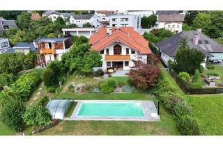 Haus kaufen in Bahnhofstraße 69, 4230 Pregarten, Toplage in Pregarten! Wohnhaus plus Arztpraxis/Büro, 373 m² WNFL, 1542 m² Grund, Doppelgarage, Pool, Balkon/Terrasse, Ruhelage!