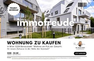 Wohnung kaufen in Lehenstrasse 12, 1220 Wien, Zum Verkauf steht eine energieeffiziente 2-Zimmer-Neubau-Wohnung mit Fußbodenheizung, Luftwärmepumpe, Solaranlage und ca 7,20 m² Balkonfläche in Wien 1220 Donaustadt, nahe der Seestadt.