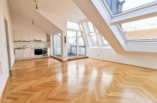 Wohnung mieten in 1020 Wien, DG-Wohnung im Stuwertiertel mit exzellenter Anbidung und Zugang zur 360-Grad-Panoramadachterrasse