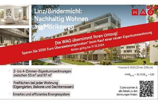 Wohnung kaufen in Am Bindermichl, 4020 Linz, Beeindruckende 105 m² Luxusdachterrasse mit Ausblick + Barrierefreiheit + Panoramafenster + Niedrige Betriebskosten dank innovativem Energiekonzept samt Deckenkühlung = Ein einzigartiger nachhaltiger Wohntraum!