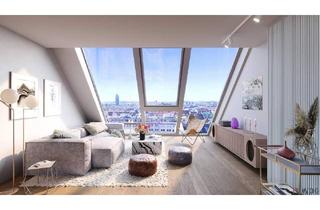 Penthouse kaufen in Hossplatz, 1210 Wien, ERSTBEZUG | PENTHOUSE MIT WIENBLICK | 360° Dachterrasse | direkter Liftzugang | 5 Zimmer | Bodentiefe Panoramaverglasung