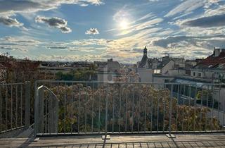 Wohnung mieten in 1040 Wien, EXKLUSIV AUF 3 ETAGEN MIT GROSSZÜGIGER TERRASSE UND TRAUMHAFTEM AUSBLICK