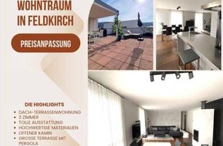 Wohnung kaufen in 6800 Feldkirch, Feldkirch: Tosters: Hochwertige Dach-Terrassen-Wohnung 3 Zimmer mit zusätzlicher Ankleide ca. 86 m2 - Terrasse ca. 53 m2