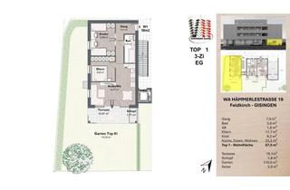 Maisonette kaufen in Hämmerlestraße 19, 6800 Feldkirch, NEUBAU-W01: 3-Zimmer Gartenwohnung in Gisingen