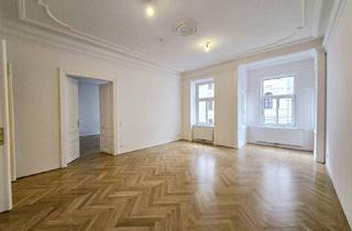 Wohnung mieten in Porzellangasse, 1090 Wien, Eleganz trifft Moderne: Altbauwohnung 3 Zimmer + Wohnküche, 2 Bäder, Stuckdecken und Frischgrätparkett in der Porzellangasse