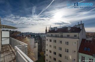 Wohnung kaufen in Pfeilgasse, 1080 Wien, RENOVIERUNGSBEDÜRFTIGE 2 ZIMMER DACHGESCHOSSWOHNUNG MIT GROSSER DACHTERRASSE UND SCHÖNEM AUSBLICK