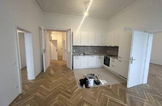 Wohnung mieten in Rechte Bahngasse, 1030 Wien, ERSTBEZUG - Elegante und helle 5-Zimmer Altbauwohnung mit Wohnküche, Abstellraum, 2 WCs und Kellerabteil - UNBEFRISTET