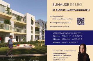 Wohnung kaufen in 2333 Leopoldsdorf, Zuhause IM LEO | Schöne 3 Zimmer Gartenwohnung mit Terrasse | Tiefgarage im Gebäude | Hauptstraße | Frühjahr 2027 - Top 4