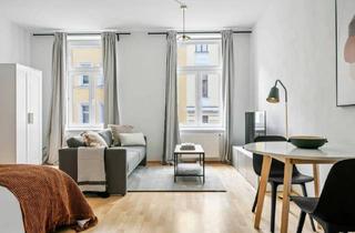 Wohnung mieten in Diehlgasse, 1050 Wien, Hübsches Studio mit separater Küche, heller Altbau mit ostseitigem Balkon in ruhiger Lage