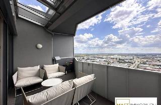 Penthouse mieten in 1210 Wien, LUXUS über den Dächern Wien´s --- 4 Zimmer Penthouse im 26. Stock im Leopoldtower - SOFORT BEZUGSBEREIT!