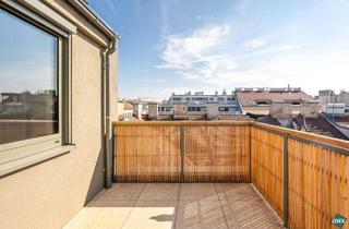 Wohnung mieten in 1200 Wien, KARAJAN – 2-Zimmer-Dachgeschoß mit Terrasse und Balkon beim Augarten