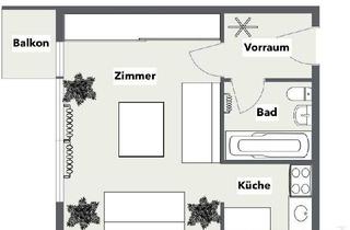 Wohnung kaufen in Grazer Straße, 8045 Graz, 8045 Graz-Andritz - Solide, befristet vermietete Garconniere mit Balkon im 3. Liftstock