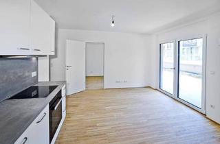 Wohnung mieten in Pfalzgasse 29, 1220 Wien, Gartentraum: 2-Zimmer-Wohnung mit Terrasse |PFALZGASSE 29 | TRAUMHAFTER ERSTBEZUG | IN RUHELAGE