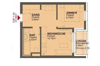 Wohnung mieten in Kellergasse, 1210 Wien, 2 Zimmer Wohnung mit Loggia