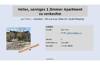 Wohnung mieten in Märzstrasse, 1150 Wien, Sonniges, ruhiges 1-Zimmer Apartment Wien Penzing (14. Bezirk)