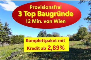 Grundstück zu kaufen in Äußere Jochenstraße 31, 2230 Gänserndorf, 3x Baugrund mit Kredit 2,89% * für Ihr Traumhaus 12 Min. von Wien