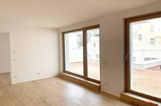 Wohnung mieten in Apollogasse 16-18/31, 1070 Wien, TOPLAGE und ERSTBEZUG: Hofseitige, moderne 2-Zimmerwohnung mit großer Terrasse! Besichtigung ab Februar 2025 möglich!