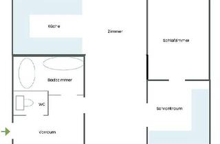 Wohnung mieten in Hartlgasse, 1200 Wien, Helle 2-Zimmer Wohnung in Brigittenau, 47 m2. Tolle, ruhige Lage