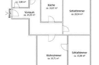 Wohnung mieten in Gudrunstraße 137, 1100 Wien, 84qm, 3 Zi, U1 Keplerplatz nähe Hauptbahnhof und Sonnwendviertel