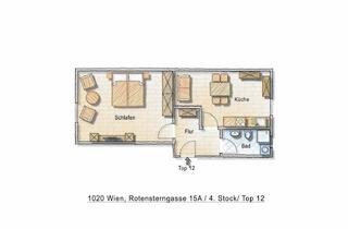 Wohnung mieten in Rotensterngasse 15A/Top 12, 1020 Wien, HIER BLEIBEN SIE FIT-GROßGACCONIERE mit Wohnküche