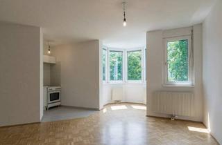 Wohnung kaufen in Radelmayergasse, 1190 Wien, TRAUMHAFTER GARTENBLICK! Kompakte Ein-Zimmer-Wohnung mit Erker im 3. Liftstock