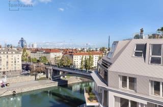 Penthouse kaufen in 1030 Wien, LUXUS PENTHOUSE MIT DACHTERRASSE UND POOL - BLICK AUF DONAUKANAL