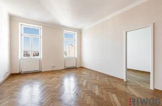 Wohnung kaufen in Stolberggasse, 1050 Wien, SELTENHEIT II SANIERUNGSBEDÜRFTIGE ALTBAUWOHNUNG MIT BALKON II KFZ STELLPLATZ II WEITBLICK ÜBER DIE DÄCHER II 3,3 METER RAUMHÖHE II NÄHE ZENTAPLATZ II LETZTER STOCK MIT LIFT